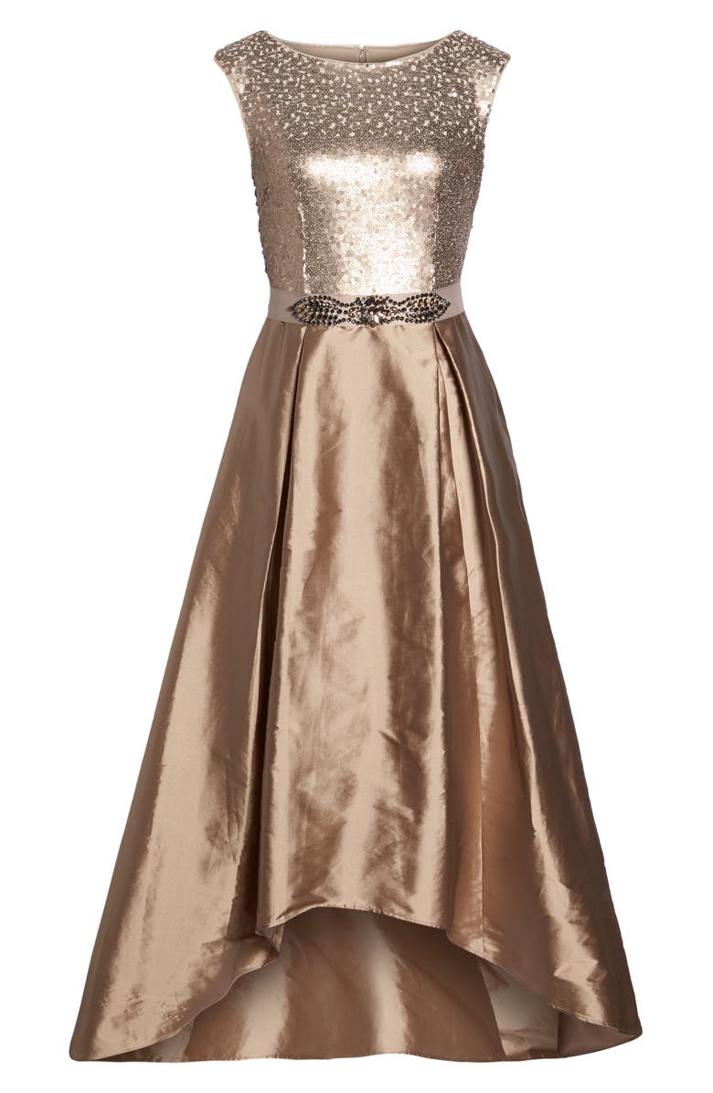 Adrianna Papell Ombré Sequin Ballgown, Alternate, color, 