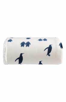 Eddie Bauer Emperor Penguin Popcorn Fleece Throw Blanket