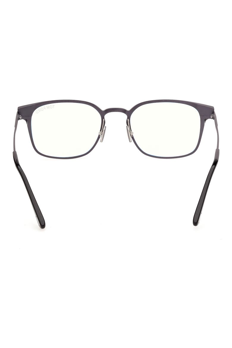 52mm Square Blue Light Blocking Glasses, Alternate, color, METEOR SILK GREY PALLADIUM T