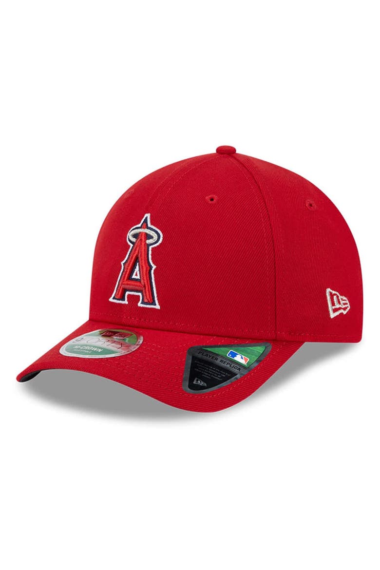 Men's New Era  Red Los Angeles Angels Player Replica 9FORTY Adjustable Hat, Main, color, Red