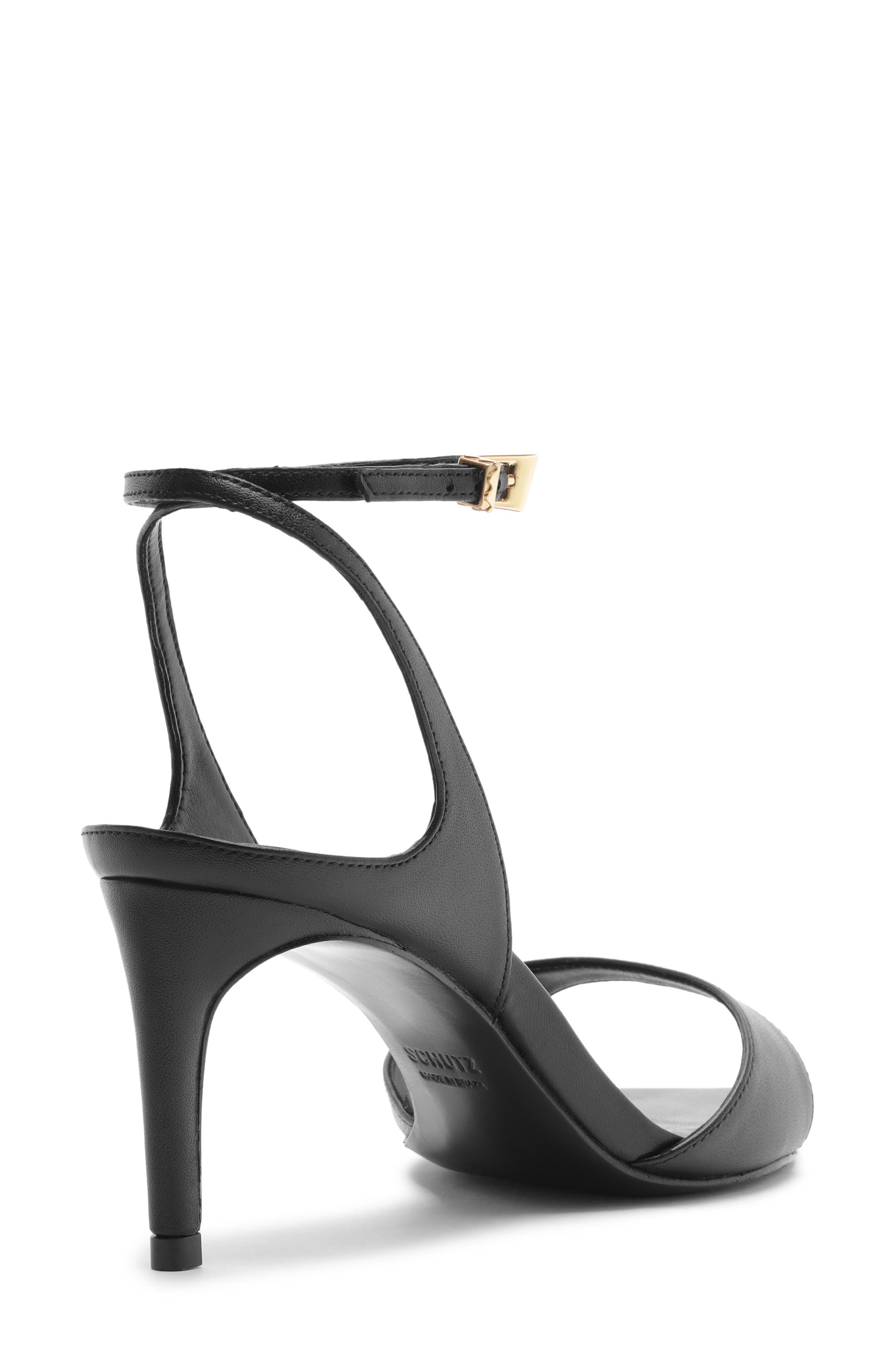 Zosia Ankle Strap Sandal, Alternate, color, BLACK