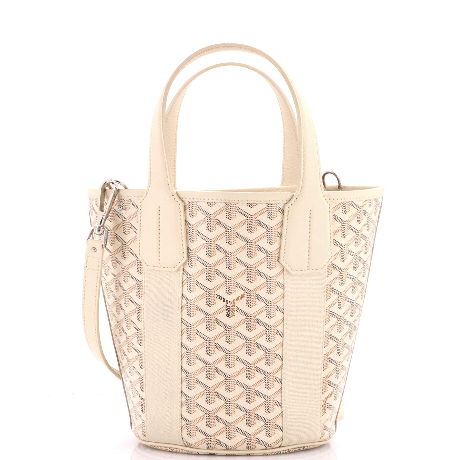 Belharra Tote Coated Canvas PM, Main, color, White