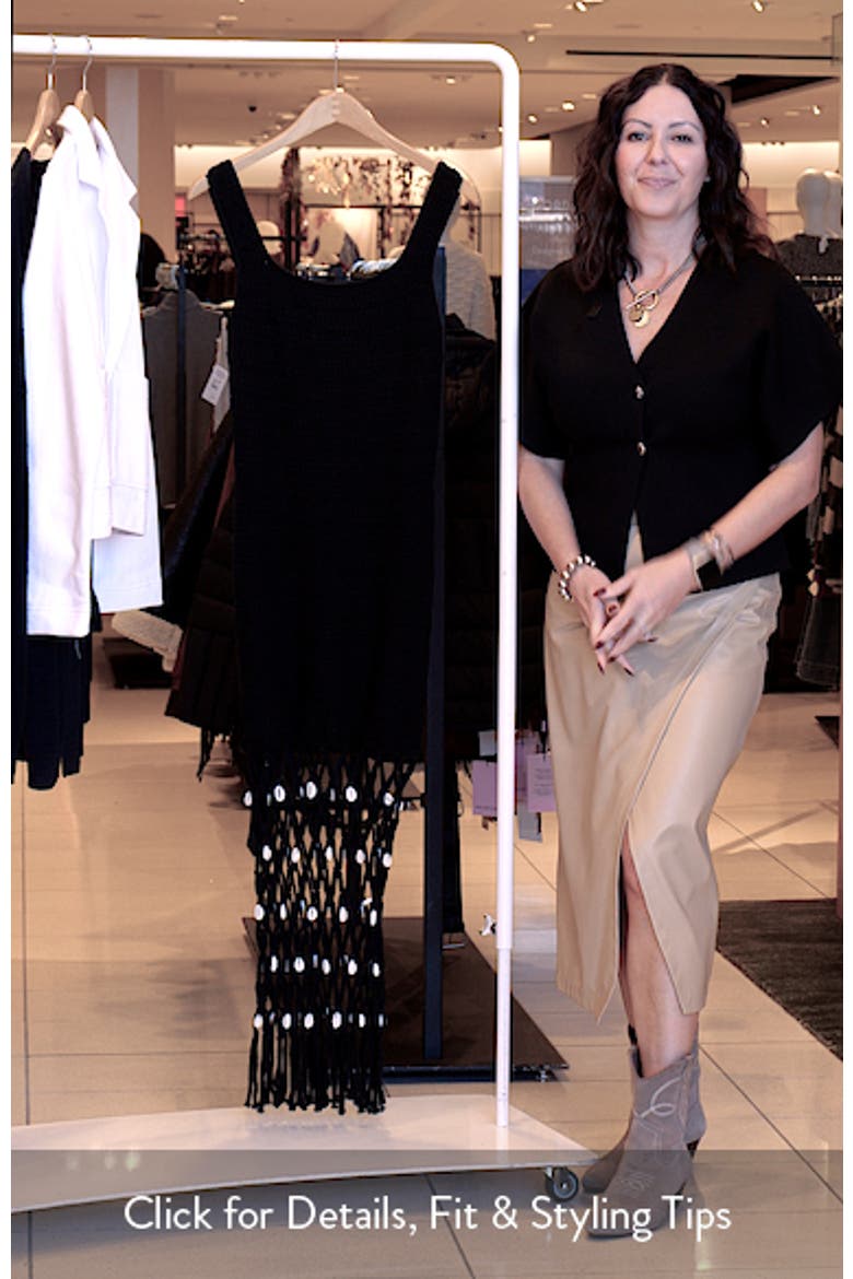 Nastia Shell Embellished Cotton Blend Cover-Up Dress video