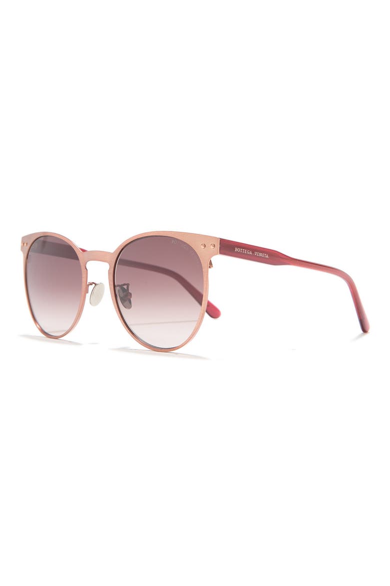 54mm Round Sunglasses, Alternate, color, RED PINK BROWN