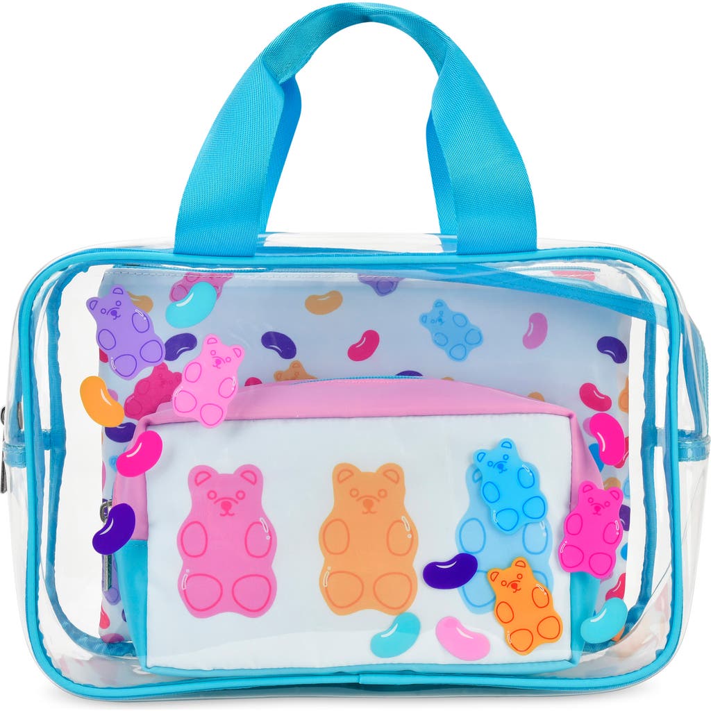 Iscream Girls' Jelly Bears Cosmetic Bag Trio In Brown