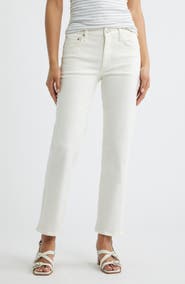 rag & bone Harlow Mid Rise Ankle Straight Jeans