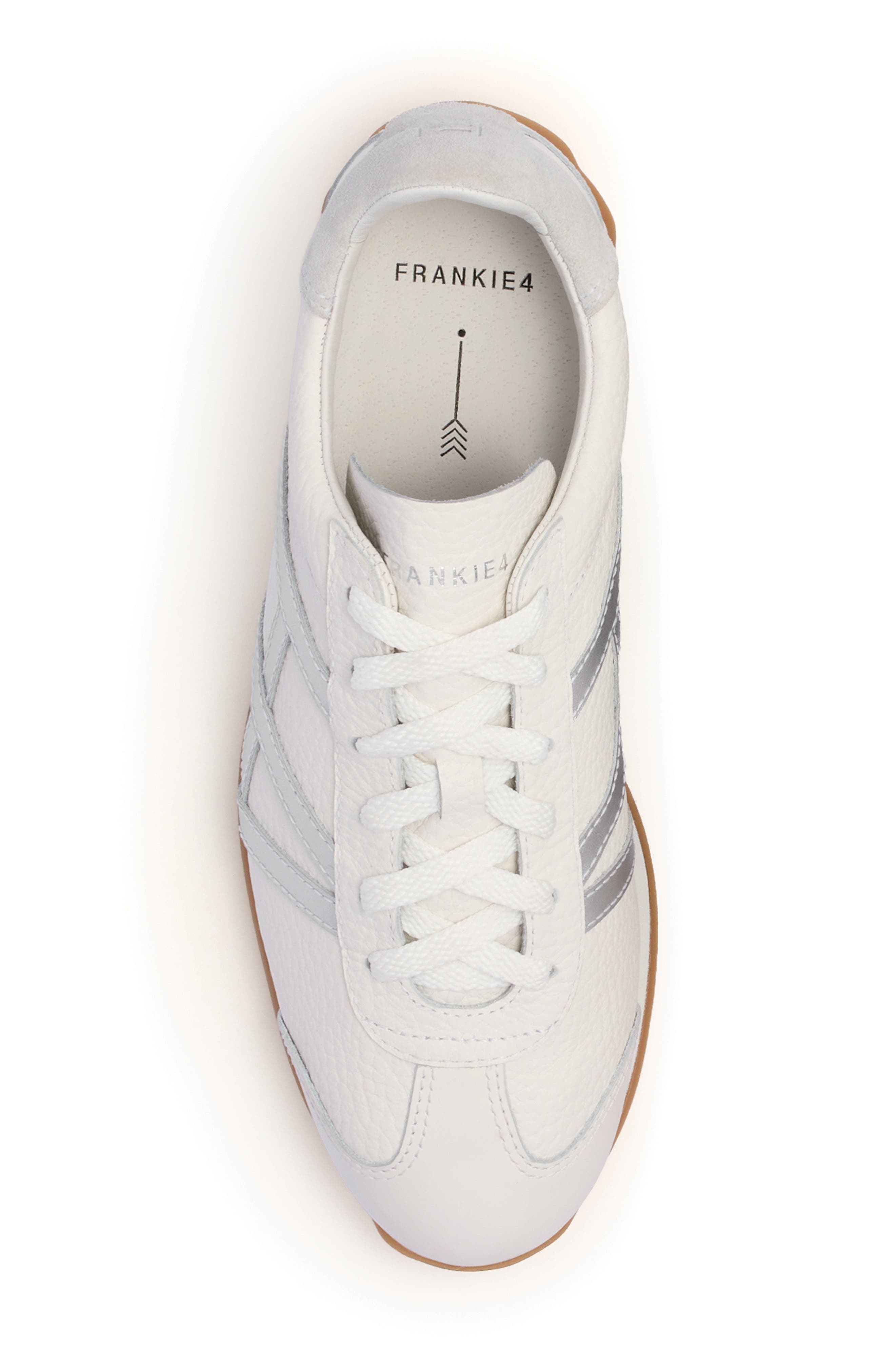 Duke Leather Sneaker, Alternate, color, SOFT WHITE/ SILVER