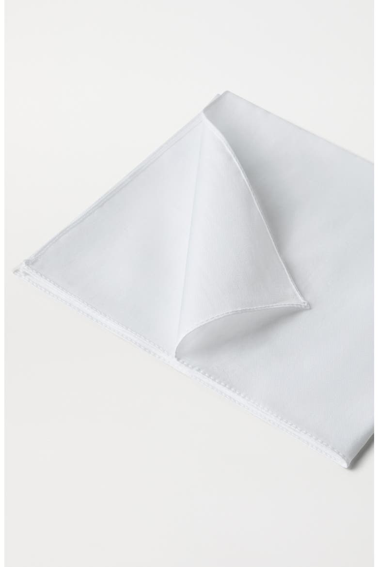 Tuxedo pocket square, Alternate, color, White