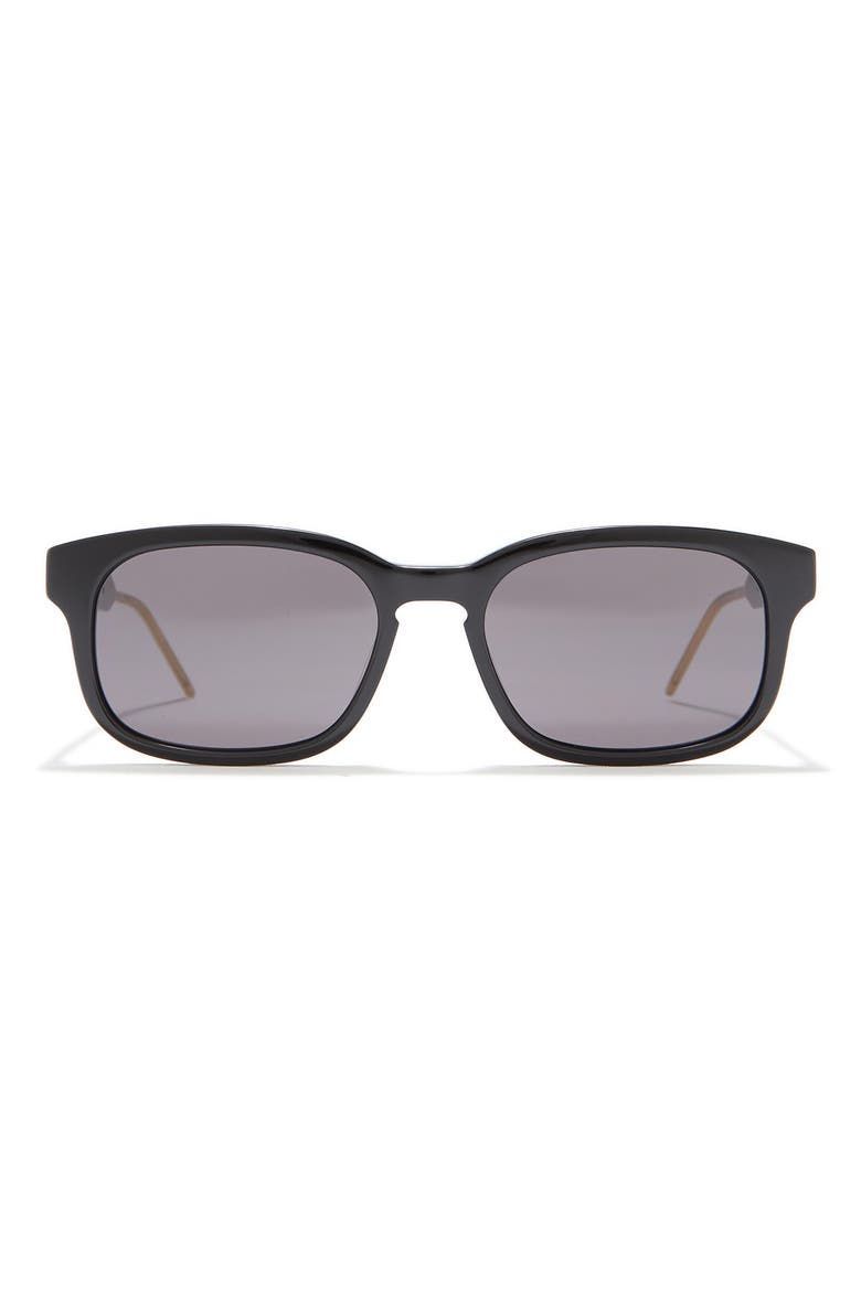 55mm Square Sunglasses, Main, color, BLACK BLACK GREY