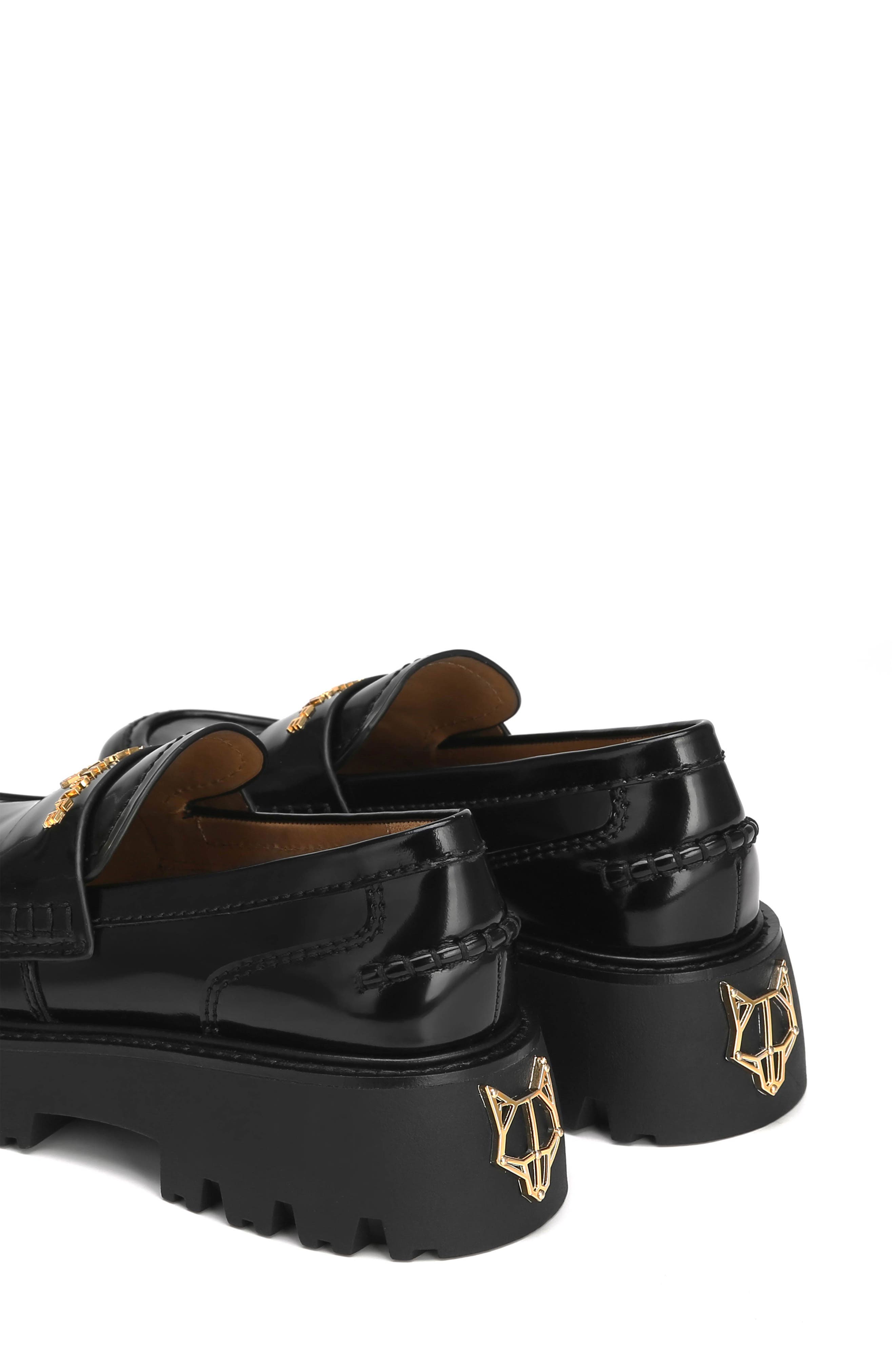 Flawed Platform Loafer, Alternate, color, BLACK