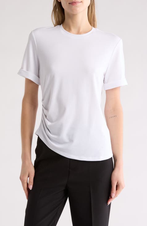 Ruched Asymmetric T-Shirt