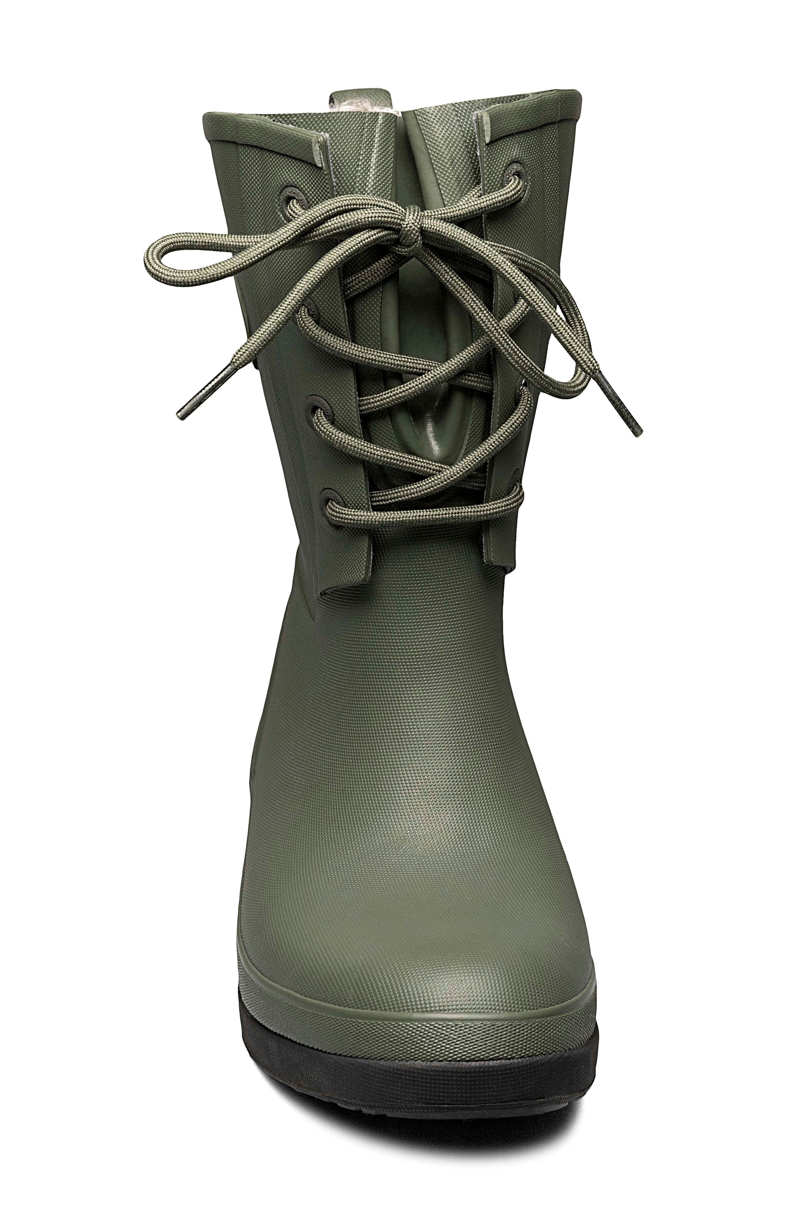 Amanda II Lace-Up Waterproof Boot, Alternate, color, GREEN ASH