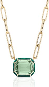 GOSHWARA Melange Emerald Cut Pendant Necklace