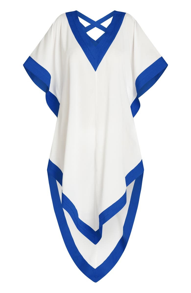 VALIMARE Aria High-Low Crepe de Chine Cover-up Dress, Alternate, color, Off White