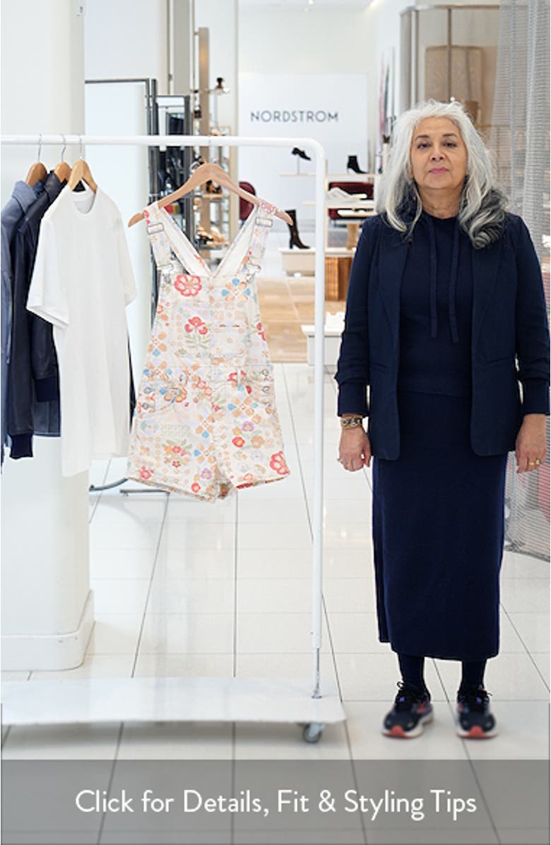 Ziggy Floral Short Overalls, sales video thumbnail