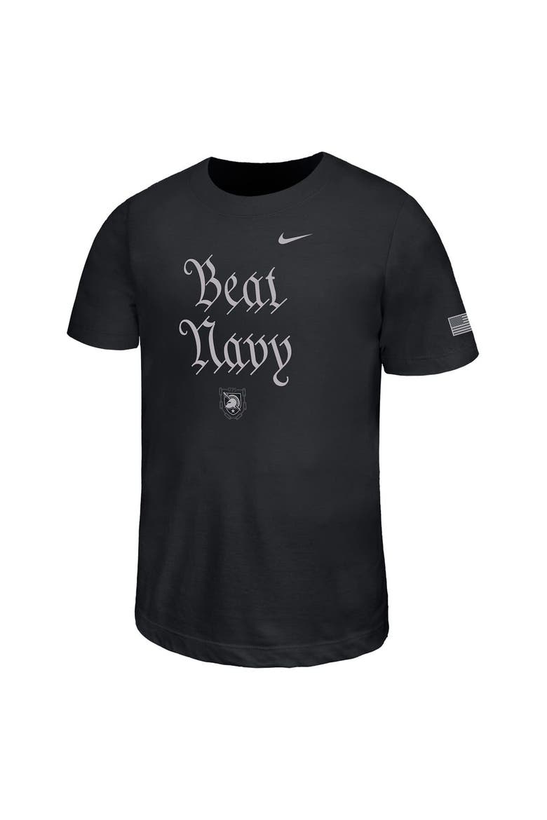 Youth Nike  Black Army Black Knights Army 250 Collection "Beat Navy" T-Shirt, Alternate, color, Black