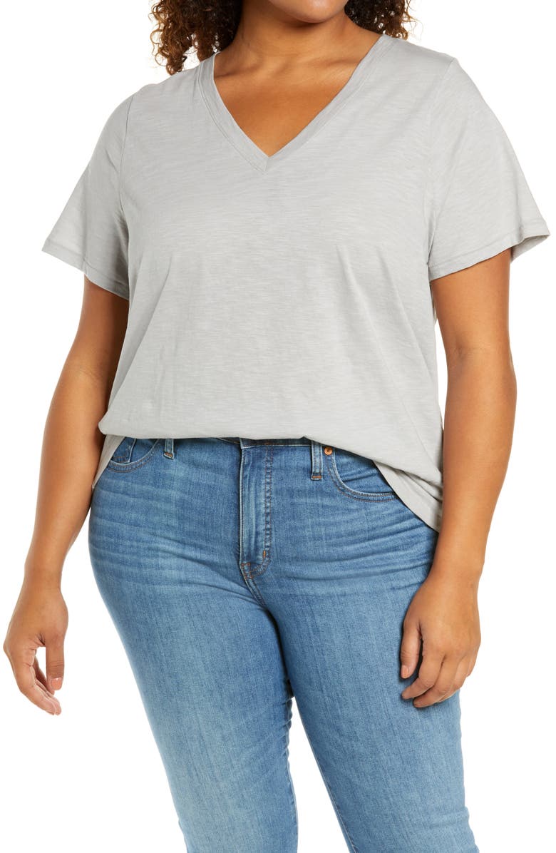 Madewell Whisper Cotton V-Neck T-Shirt, Main, color,