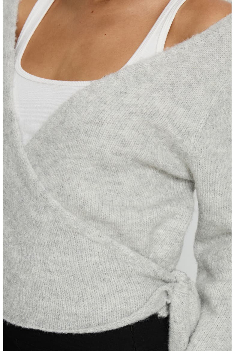 Tonee Wrap Cardigan, Alternate, color, GREY