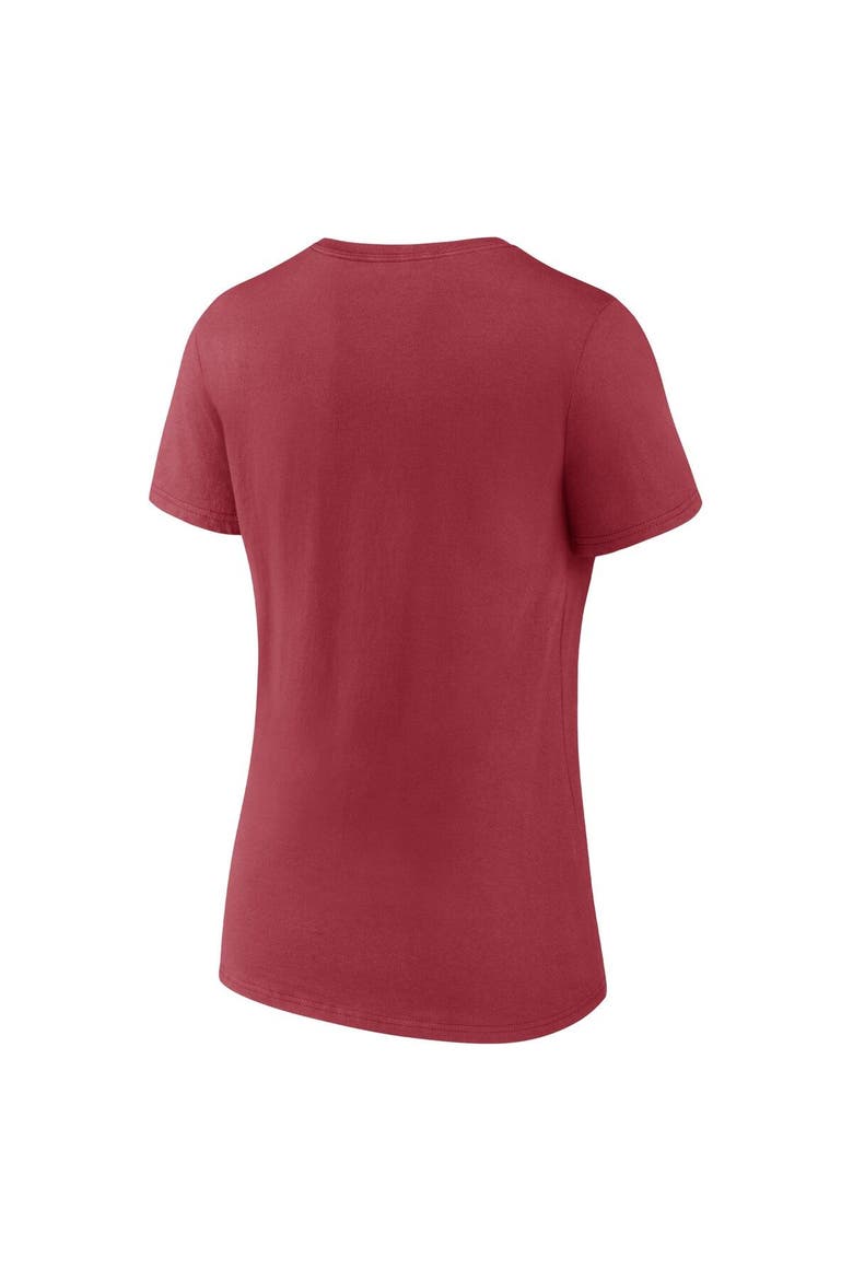 Women's Fanatics Branded Cardinal Arizona Cardinals Back Home Again V-Neck T-Shirt, Alternate, color, Cardinal