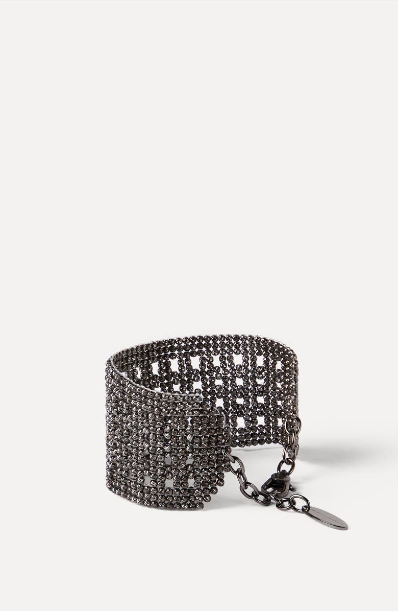 Brunello Cucinelli Silver bracelet, Alternate, color, Lignite Grey