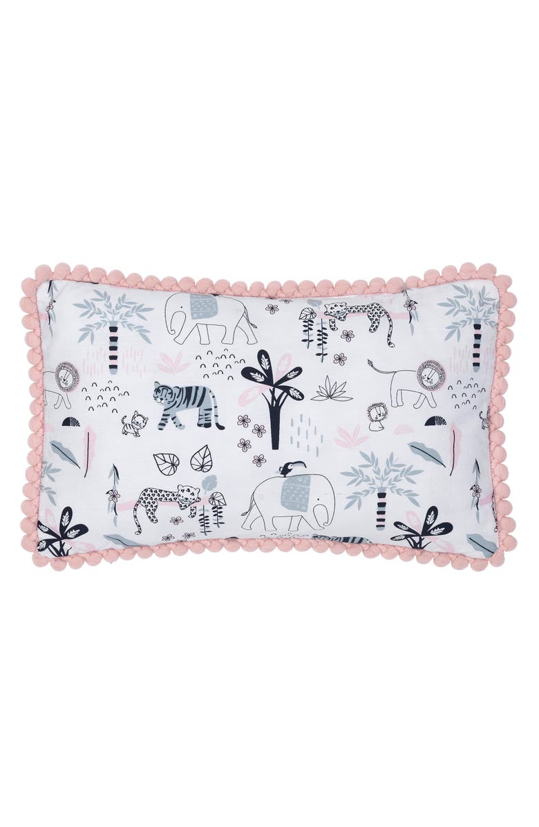 Lambs & Ivy Happy Jungle Safari Nursery 5-Piece Crib Bedding Set, Alternate, color, Pink