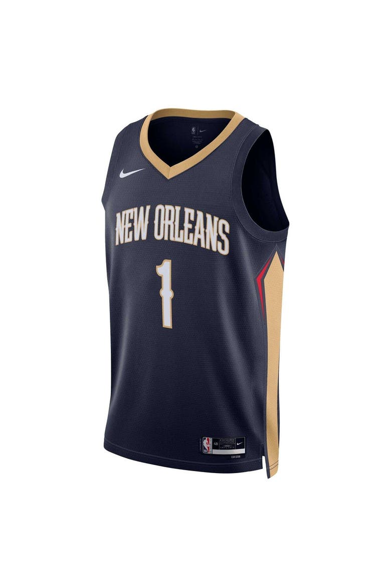 Unisex Nike Zion Williamson Navy New Orleans Pelicans Swingman Jersey - Icon Edition, Alternate, color, Navy