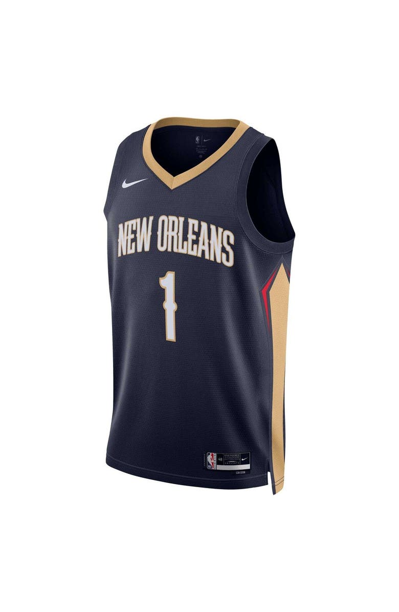 Nike Unisex Nike Zion Williamson Navy New Orleans Pelicans Swingman Jersey - Icon Edition, Alternate, color, Navy