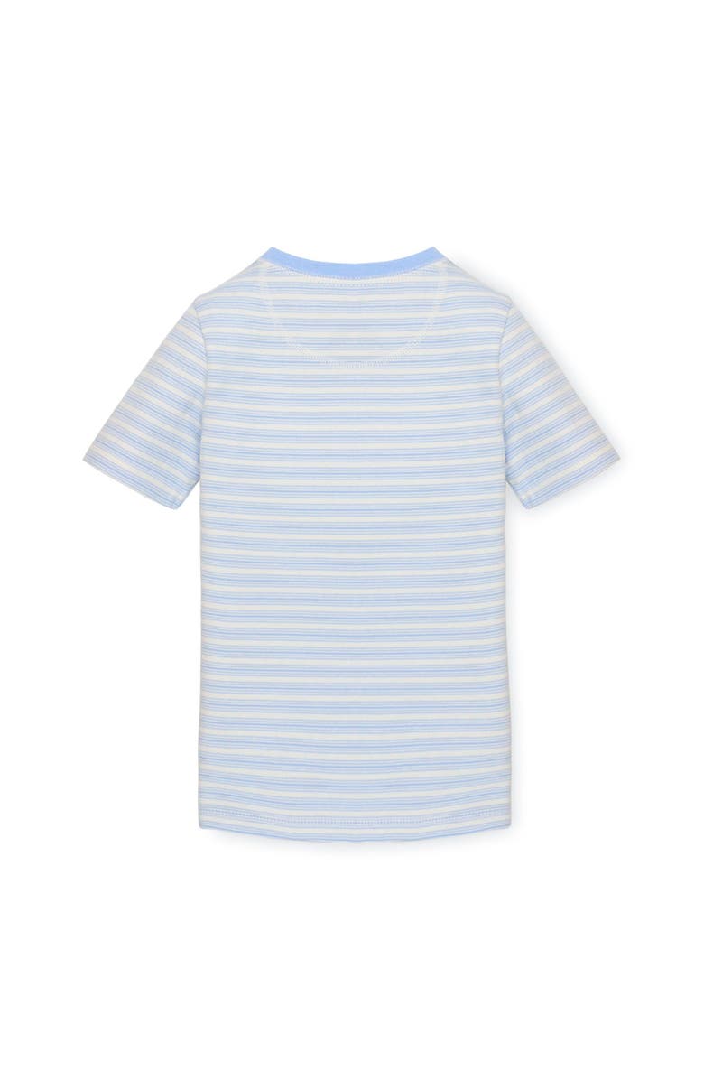 Hope & Henry Kids' Organic Short Sleeve Henley Tee, Alternate, color, Classic Blue Ticking Stripe
