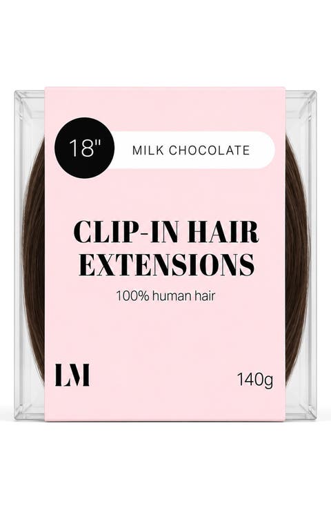 18-Inch Clip-In Human Hair Extensions