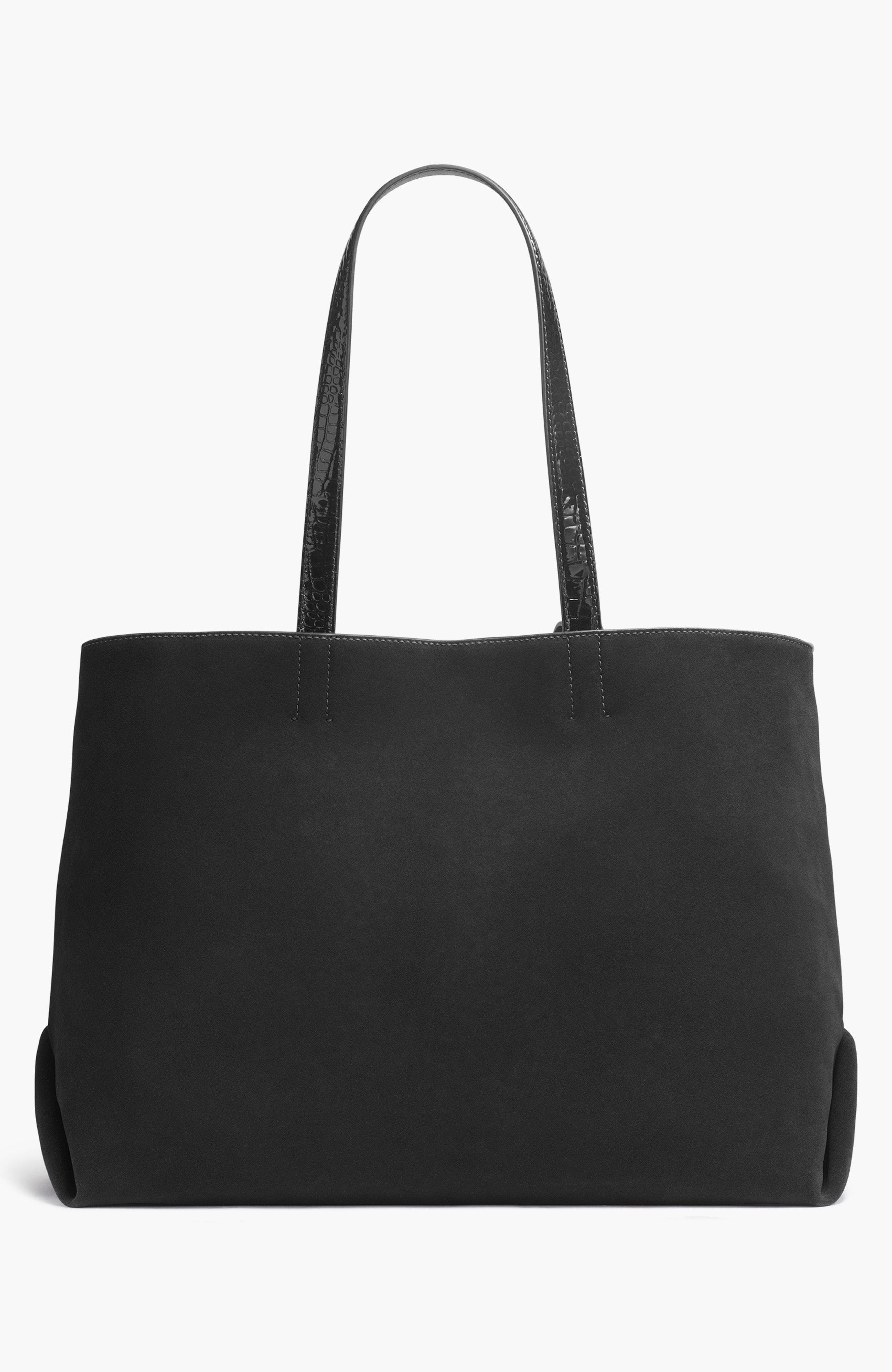 Donna Karan New York Georgette Suede Tote, Alternate, color, Black/Gold