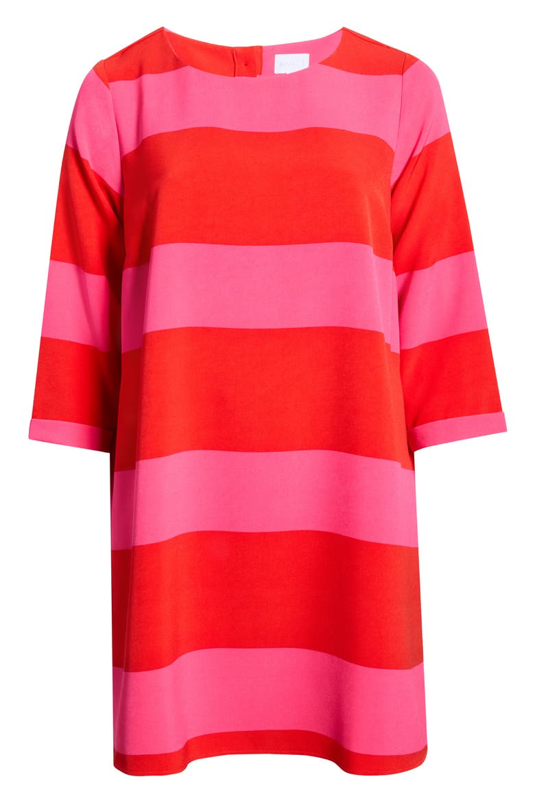 Lolli Stripe Lonna Shift Mini Dress, Alternate, color, FUCHSIA-RED