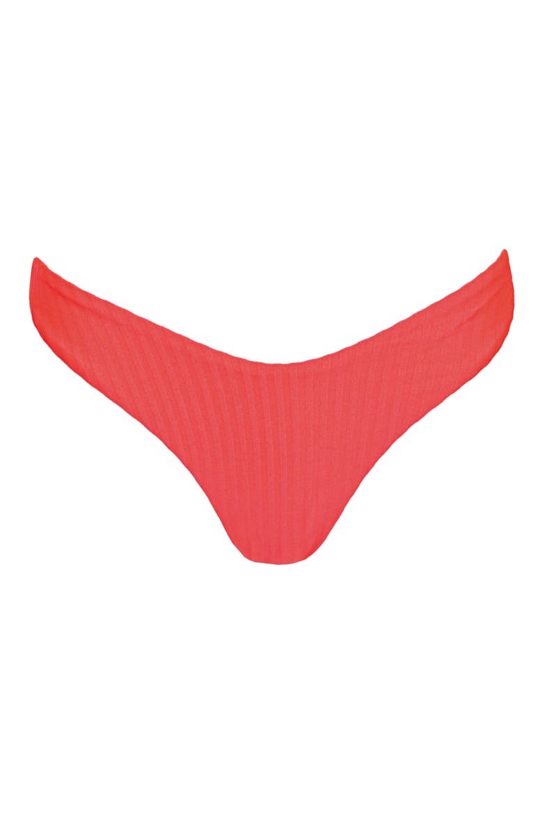 Flame Coral Splendor Reversible Bikini Bottoms, Alternate, color, BRIGHT RED