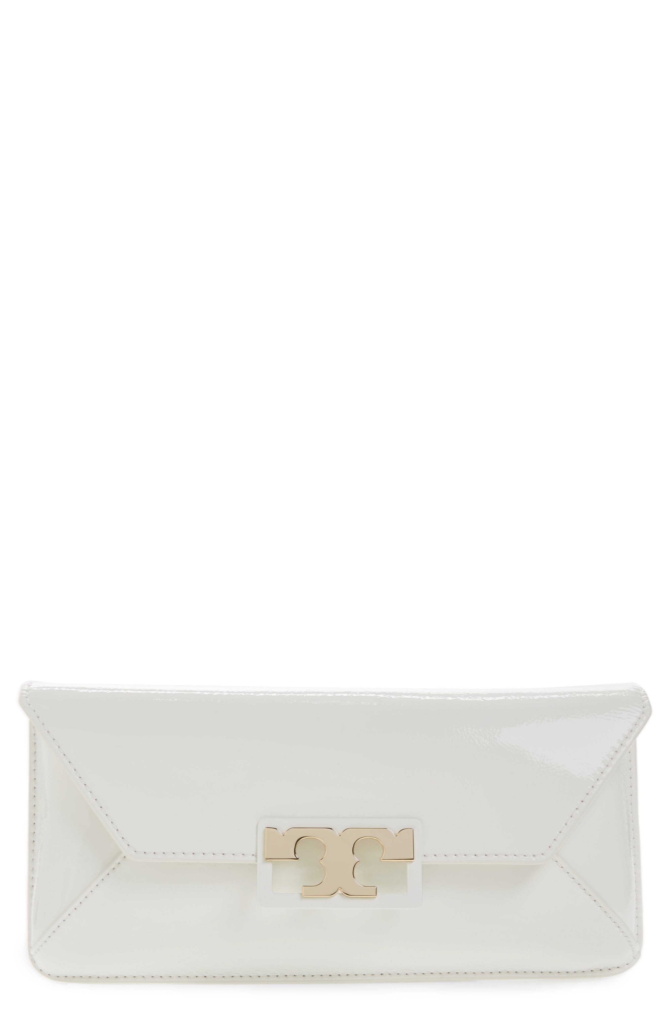 Gigi Caviar Leather Clutch, Main, color, NEW IVORY