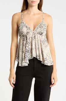 Plunge Neck Sharkbite Hem Camisole
