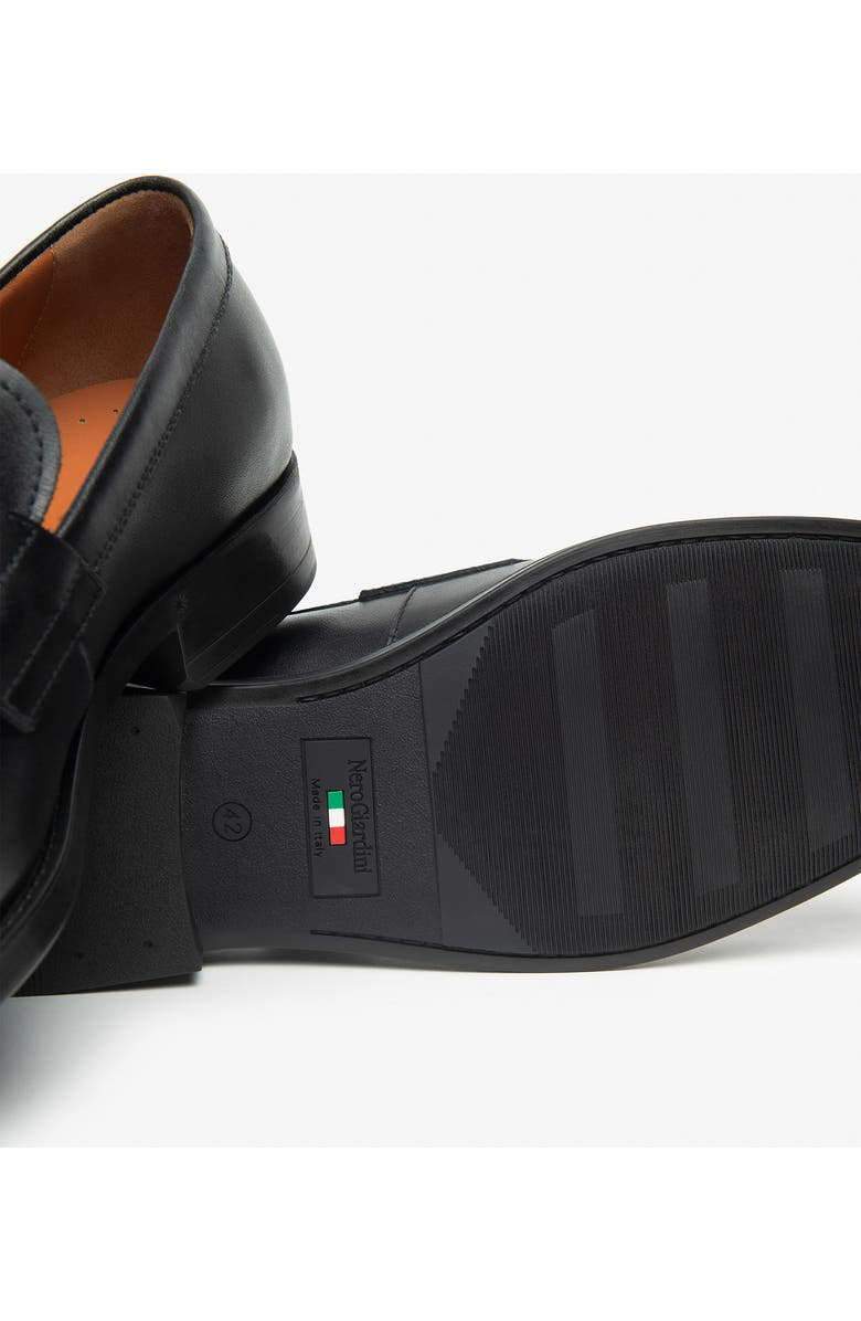 NeroGiardini Leather Penny Loafer, Alternate, color, Black