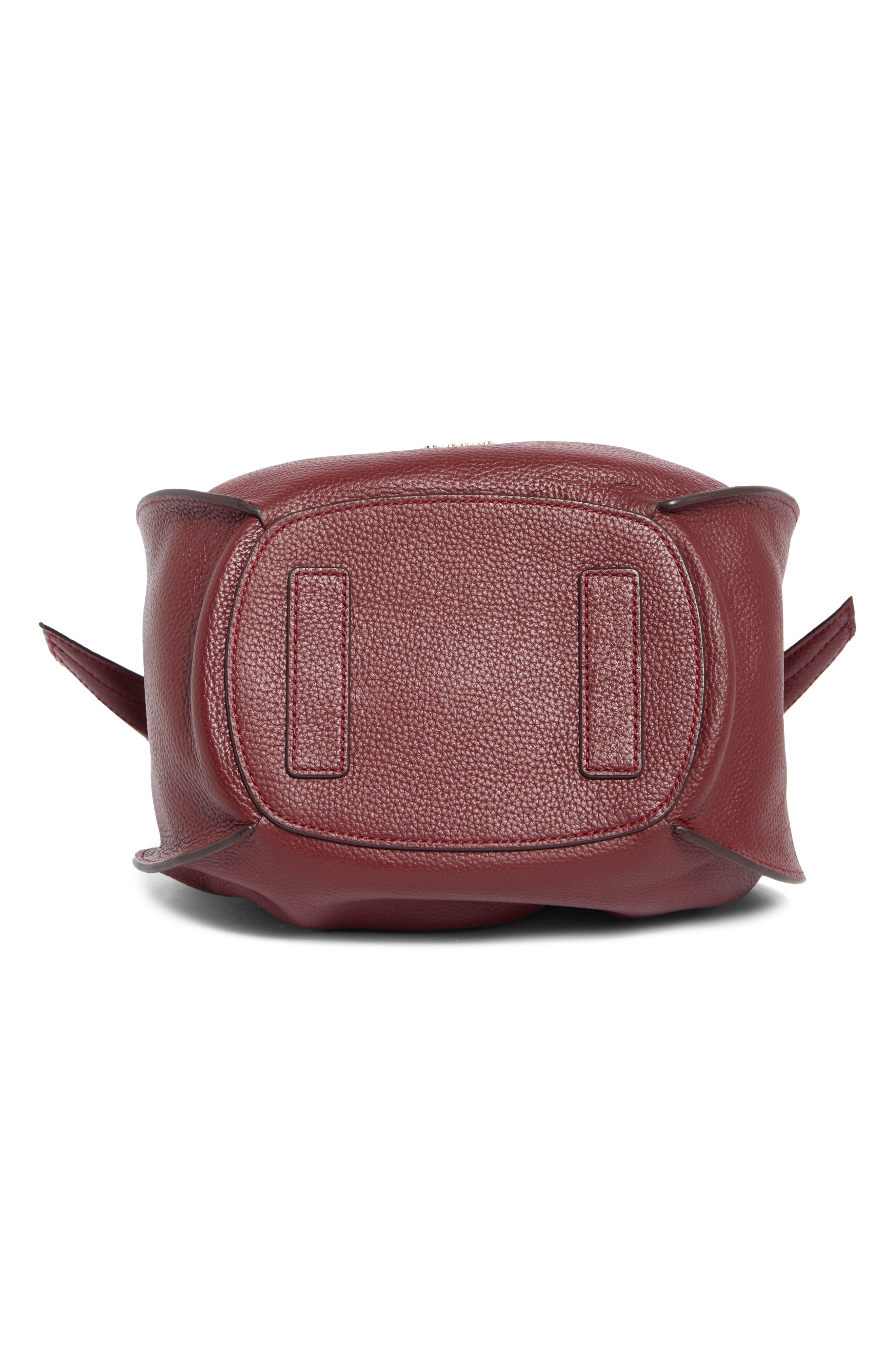 Selena Leather Bucket Bag, Alternate, color, MAROON