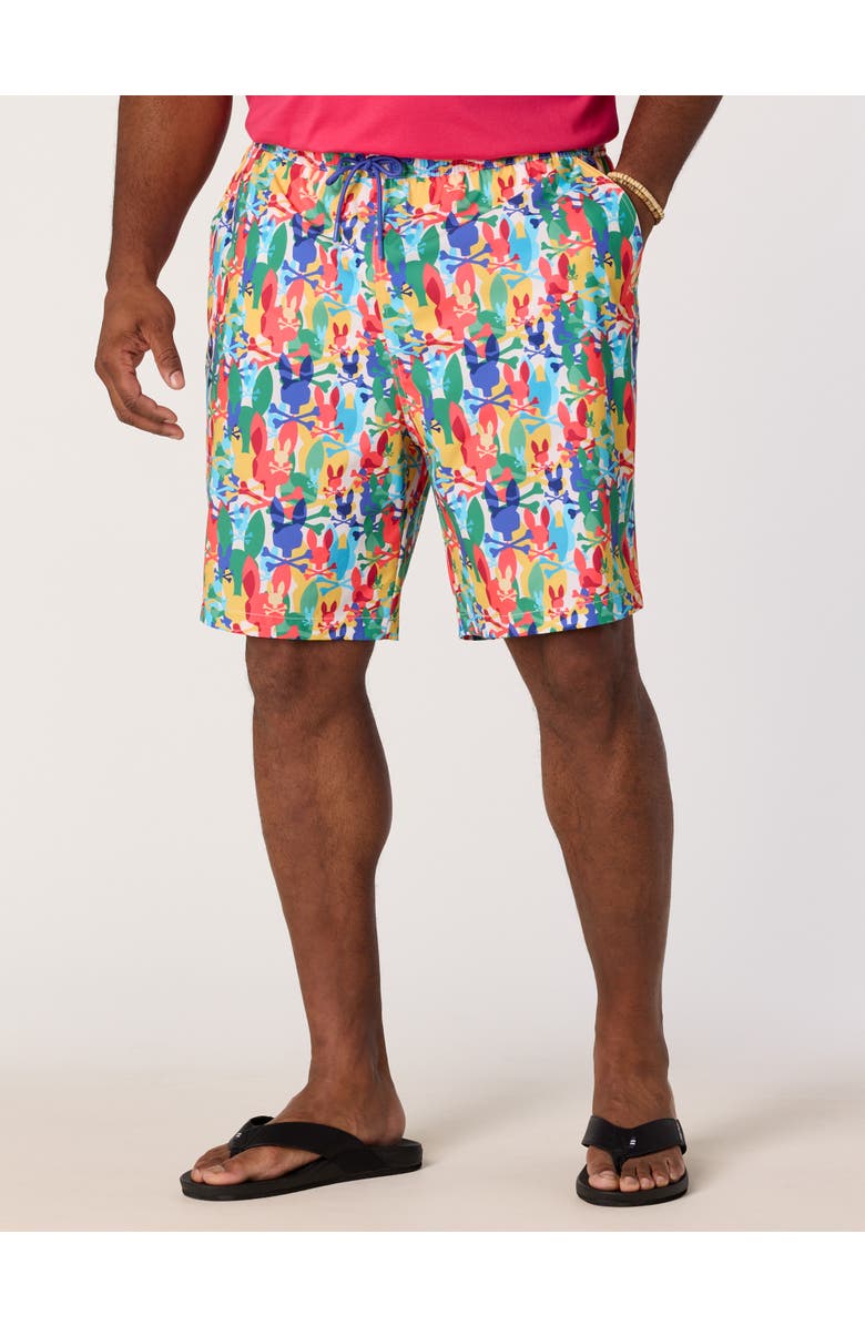 Psycho Bunny Big & Tall Tanner Swim Trunks, Main, color, Multi