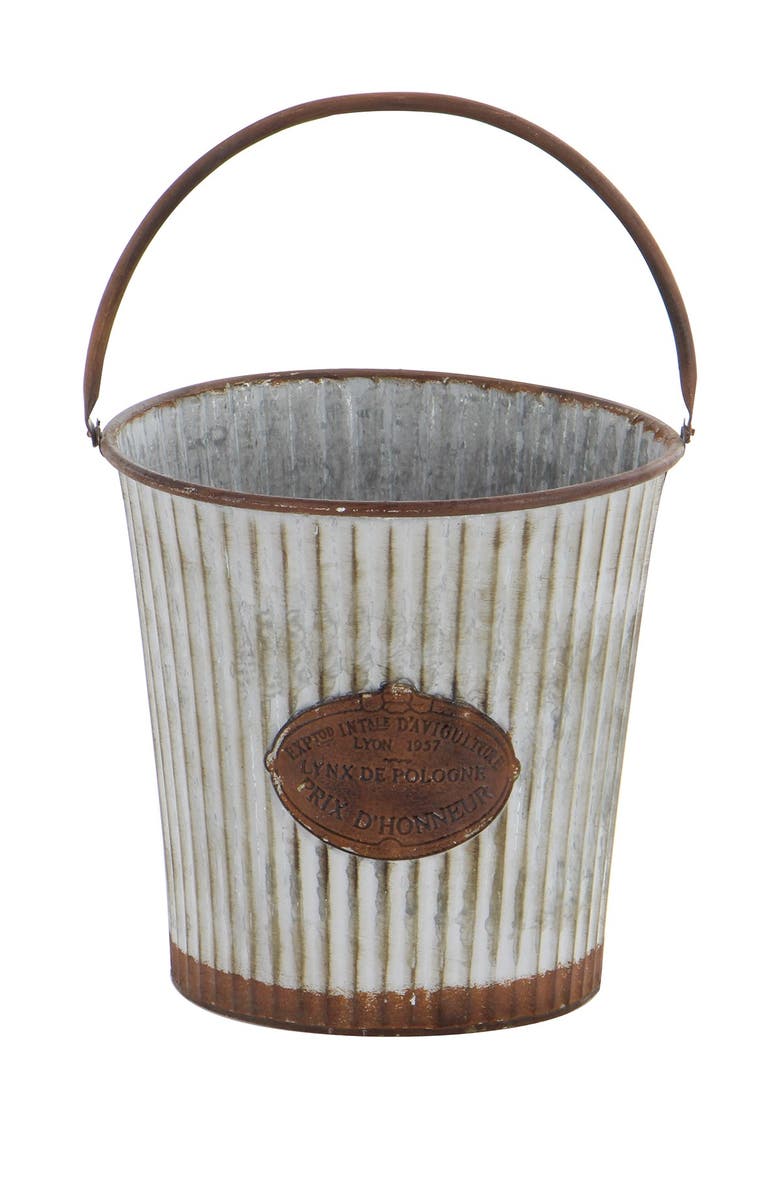 SONOMA SAGE HOME Silvertone Metal Indoor Outdoor Planter with Handles - Set of 3, Alternate, color, 