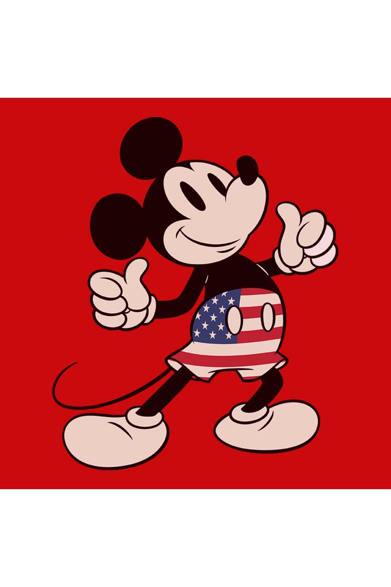 Boy's Mickey & Friends Patriotic Shorts Pose  Graphic T-Shirt, Alternate, color, Red