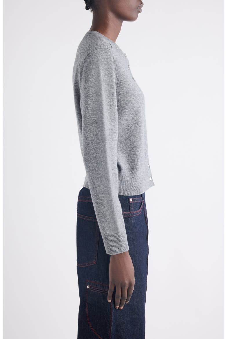 Idesia Merino Wool & Cashmere Cardigan, Alternate, color, LIGHT GREY