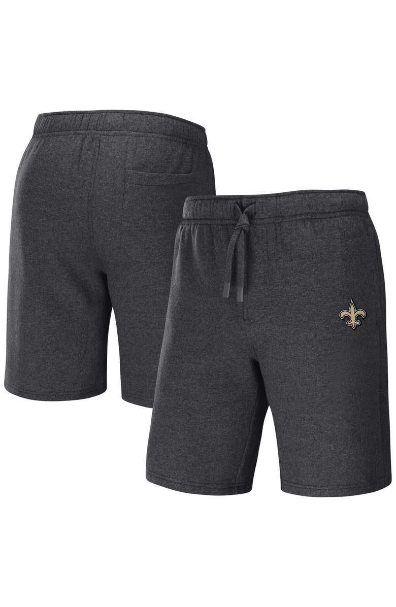 NFL X DARIUS RUCKER Men's NFL x Darius Rucker Collection by Fanatics Heather Charcoal New Orleans Saints Logo Shorts, Main, color, Heather Charcoal