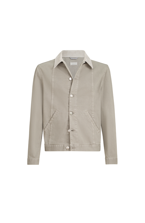 Garment-dyed outerwear jacket