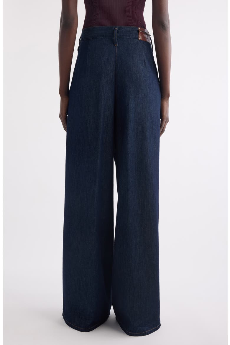 Pamplona Pleated Denim Pants, Alternate, color, INDIGO