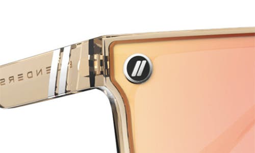 Blenders Eyewear Sci-fi Dx 148mm Polarized Flat Top Sunglasses In Orange