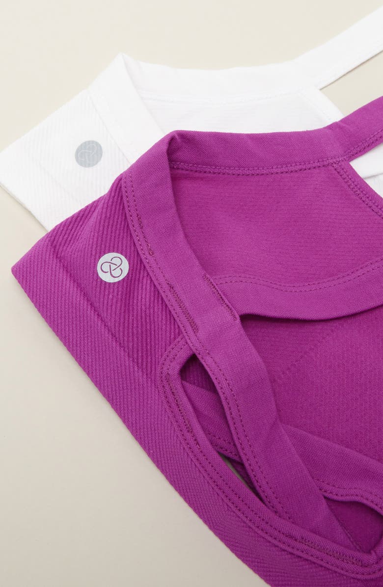 Zella Girl Kids' Assorted 2-Pack Crisscross Seamless Sports Bras, Alternate, color,