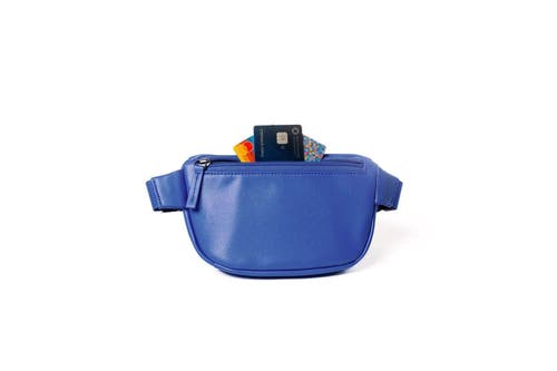 Kibou Wallet Bag Vegan Leather Crossbody Fanny Pack In Cobalt Blue