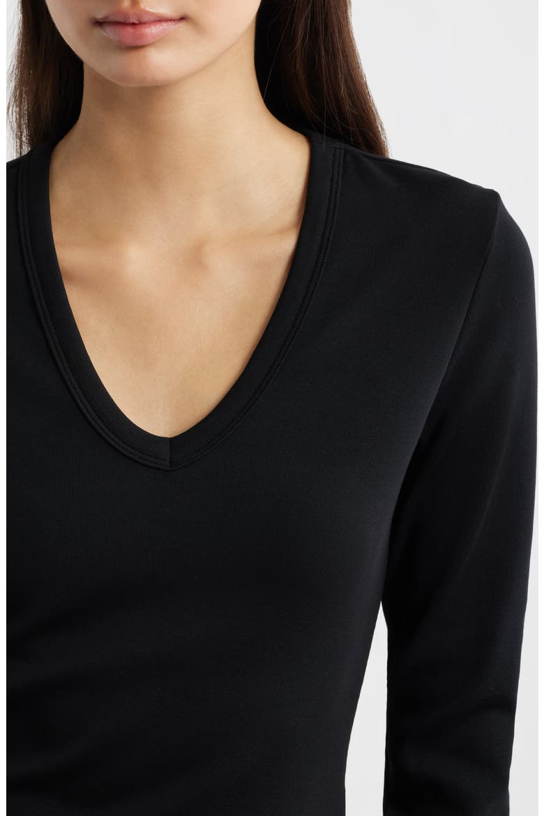 Reed Long Sleeve Scoop Neck Top, Alternate, color, BLACK