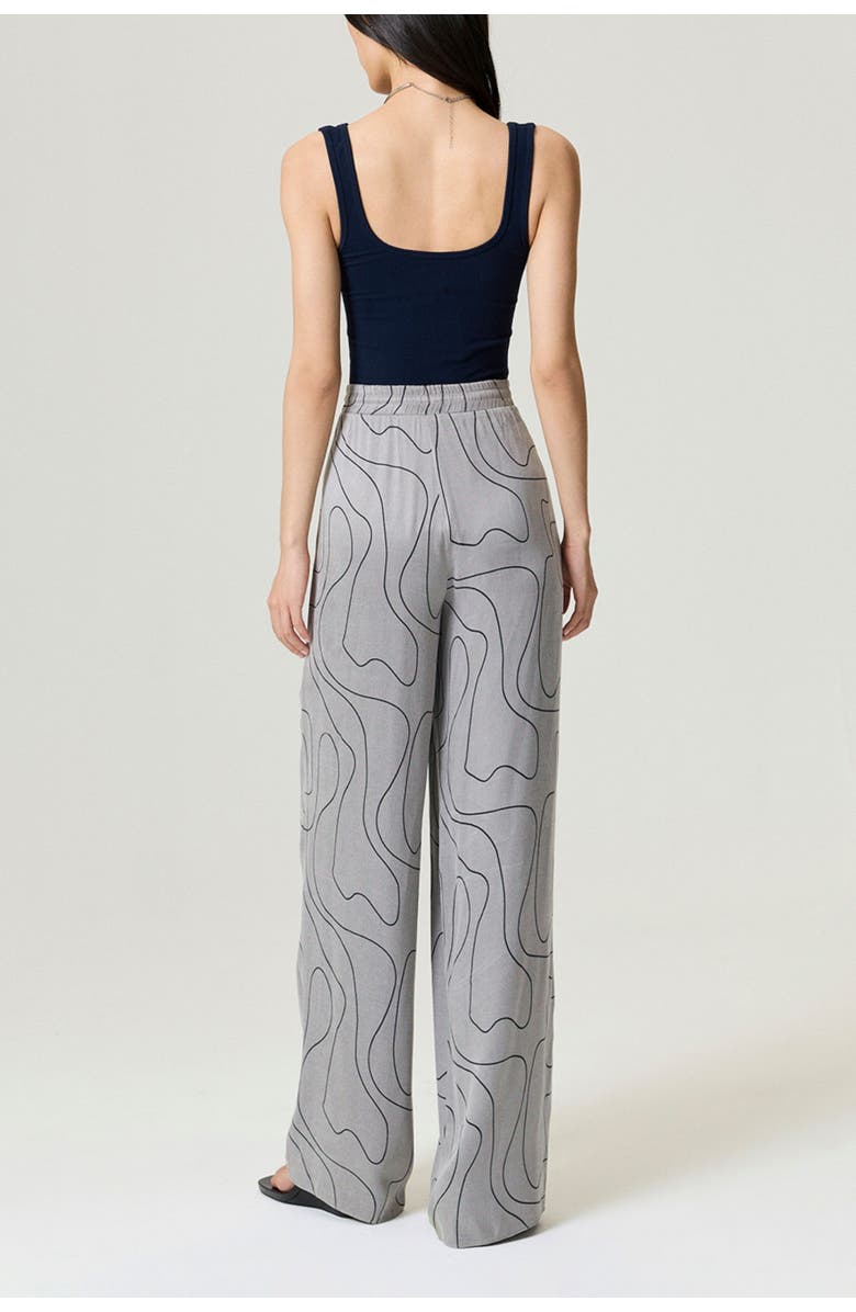 Nocturne Flowy Wide-Leg Tailored Pants, Alternate, color, Dark Grey