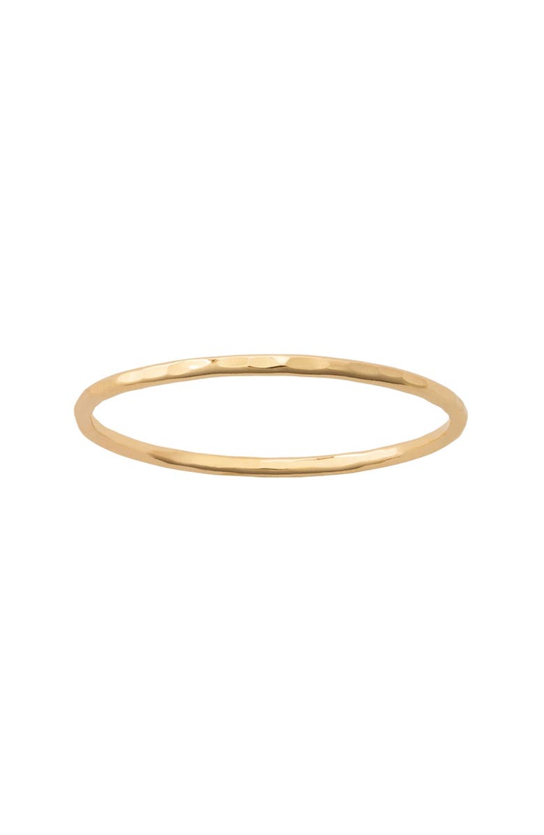 MADE BY MARY Hammered Stacking Ring, Main, color, Gold Filled