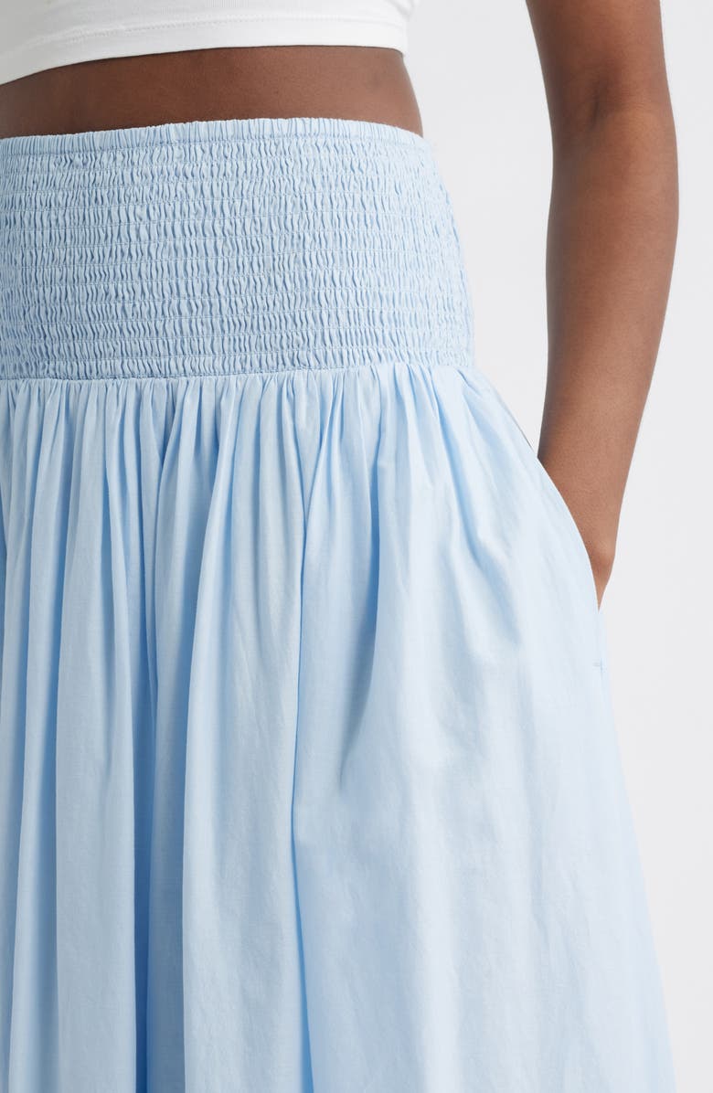 Treasure & Bond Embroidered Eyelet Cotton Smocked Waist Skirt, Alternate, color, 